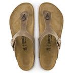 Birkenstock Gizeh Oiled Leather Tobacco Brown Narrow Women's Flip-Flops (0943813) Footwear/Lifestyle/Brinkenstock/Japonki Birkenstock