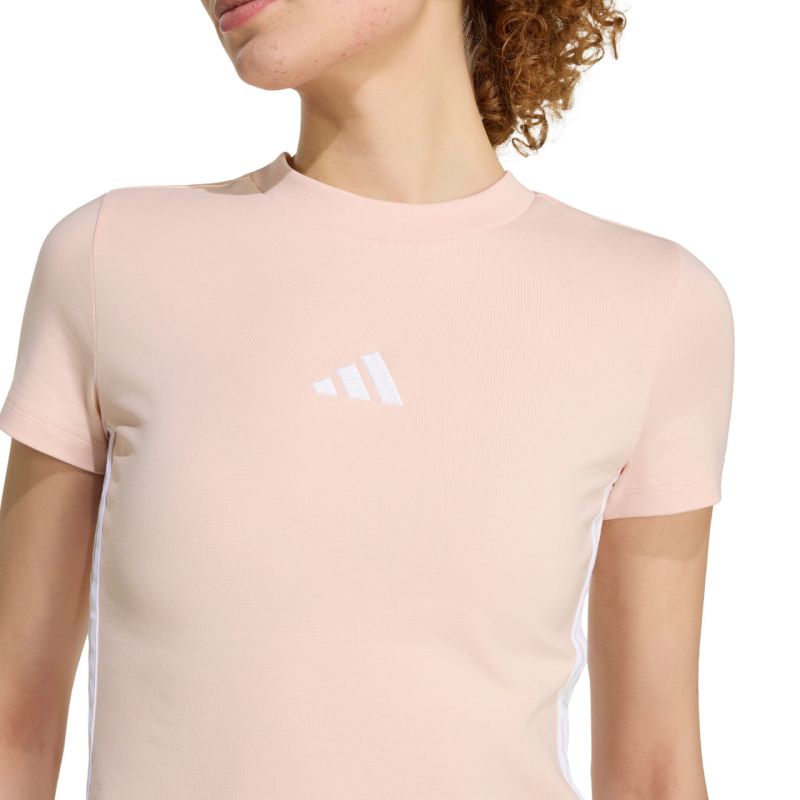 adidas Essentials 3-Stripes Slim Baby T-shirt, Pastel Pink KD2343