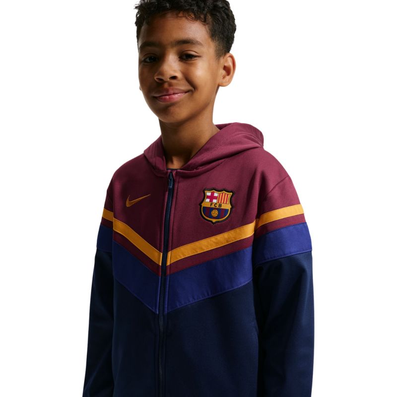 Nike FC Barcelona Home tracksuit for kids navy blue and burgundy IO3566 682