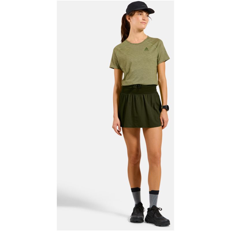Women’s short-sleeve ODLO crew-neck T-shirt X-ALP PW 115, green