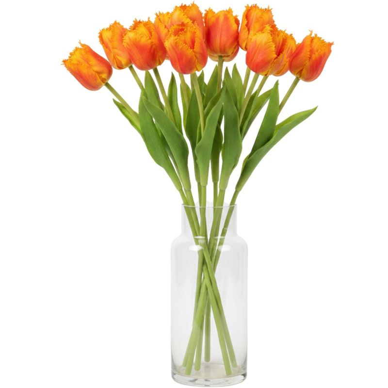 ORANGE TULIP 38CM LIFE-LIKE SPRING DECORATION Home and Garden/Equipment Your Sports Performance