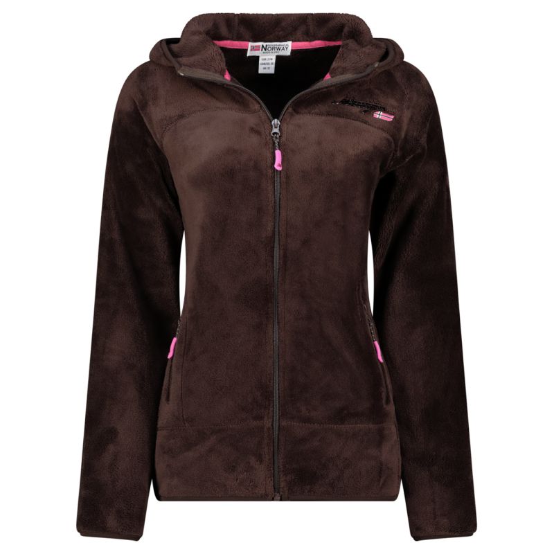 Women’s Fleece Jacket Geographical Norway UPALOOD BROWN DB LADY 047-1 (WZ4176F/GN-BROWN)