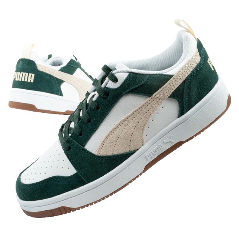 Puma Rebound v6 men's sports sneakers fashionable comfortable white green Puma