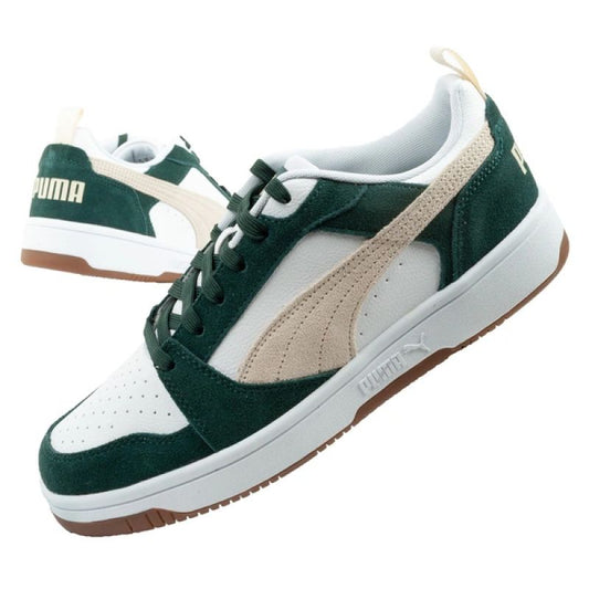 Puma Rebound v6 men's sports sneakers fashionable comfortable white green Puma