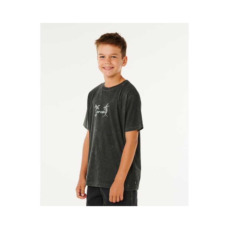 RIP CURL Eternal Shred Wash Tee-Boy Black