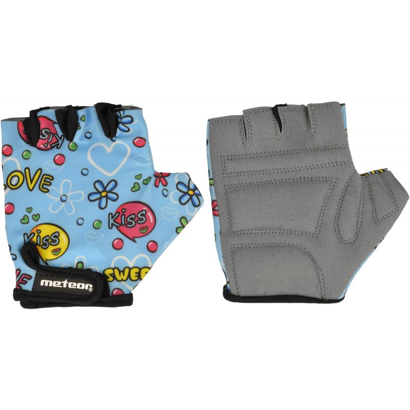 Cycling gloves Meteor Junior Kiss Love blue do not exhibit Accessories/Gloves Your Sports Performance