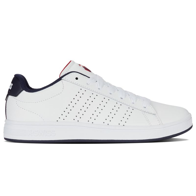K-Swiss COURT BASE II WHITE/NAVY/RED-M (04411-130-M)