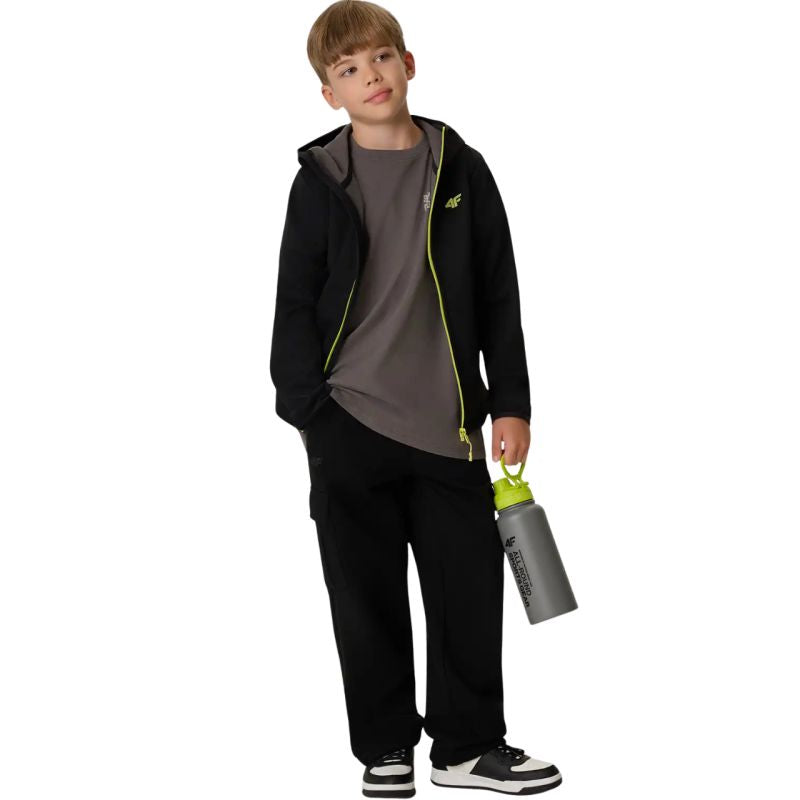 4F Boys' M598 Softshell Jacket Deep Black 4FJWAW26TSOFM598 20S