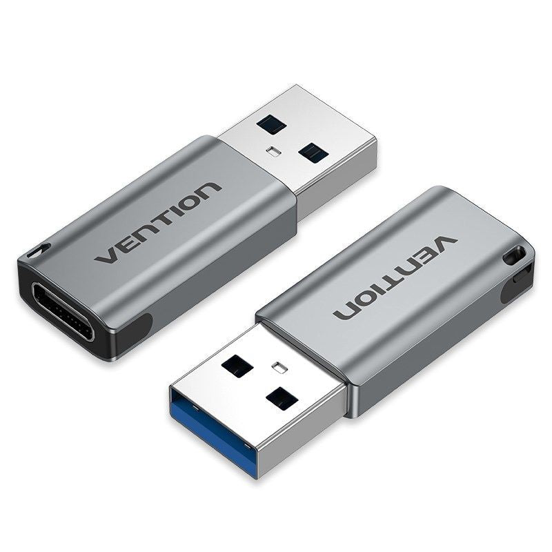 USB 3.0 Vention USB-A to USB-C Adapter Gray Aluminum Alloy In preparation Your Sports Performance
