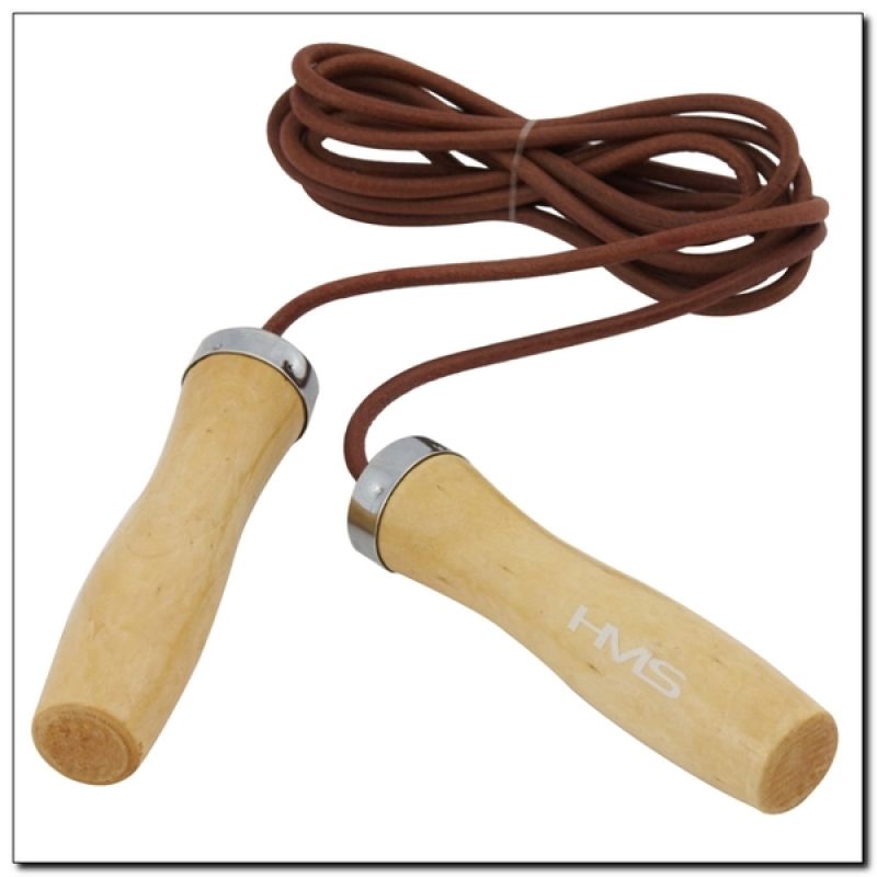 Leather skipping rope with a wooden handle HMS SK07 Accessories/Training equipment Your Sports Performance