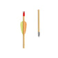 Poe Lang 30" Target Wooden Arrows - Set of 5 Import z Action/Strzelectwo/Strzały do łuków Your Sports Performance