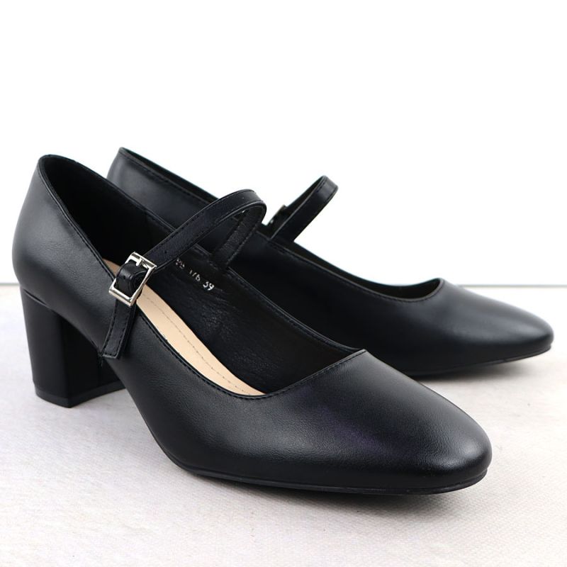 Black Sergio Leone PB176 low-heel pumps with strap Footwear Your Sports Performance