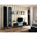 VIGO glass display cabinet '180' 180/40/30 white/black Bufety i witryny/Bufety i witryny na drewnianej podstawie Your Sports Performance