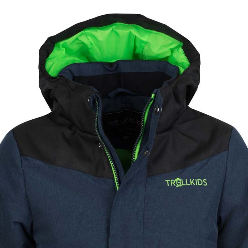 Trollkids Kids Norefjell Jacket for girls/boys, waterproof, navy blue (132-100) Trollkids