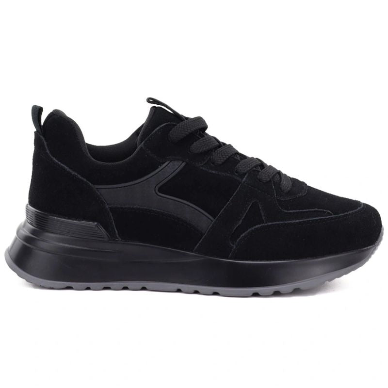Women's black leather shoes Vinceza FIO27-67006