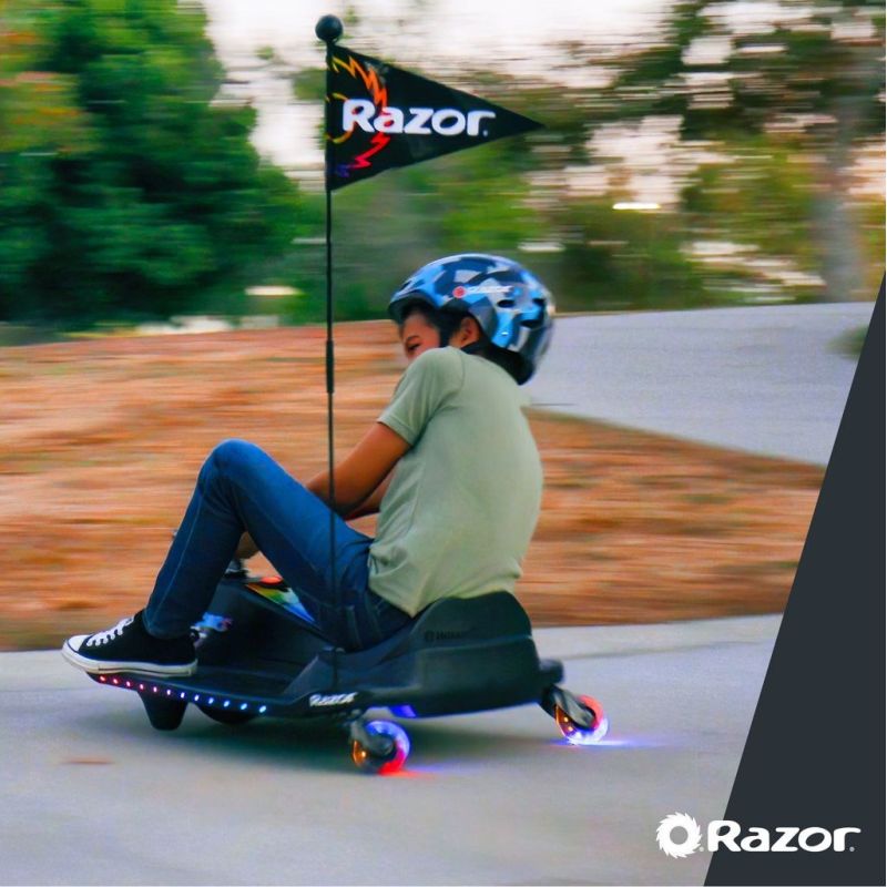 Razor CRAZY CART Shift Lightshow Lithium - Electric Drift Car Kid/Toys Your Sports Performance