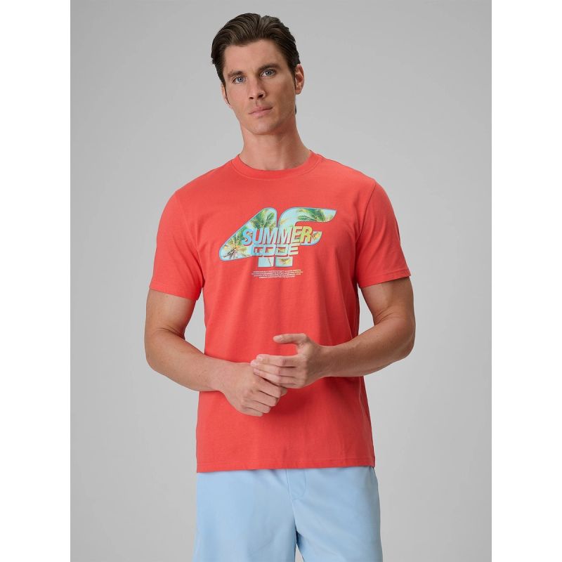 Men's regular printed T-shirt 4F 4FRSS26TTSHM4305-63S 4f