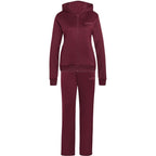 Women's adidas Essentials Linear Burgundy Tracksuit KQ7588