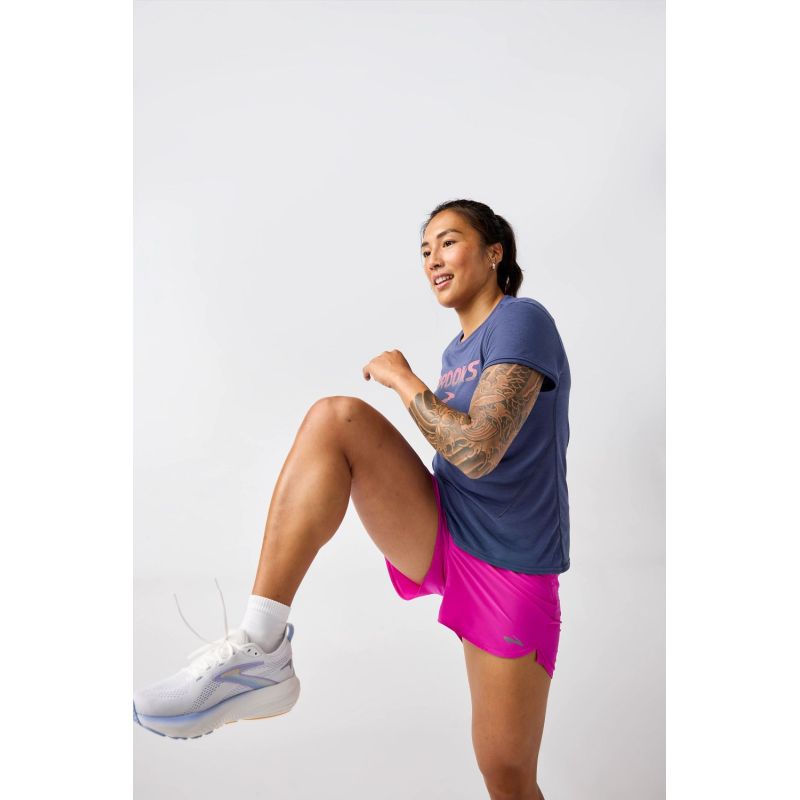 Women's Distance Short Sleeve 3.0 Running T-shirt, Blue Brooks/Koszulki Your Sports Performance