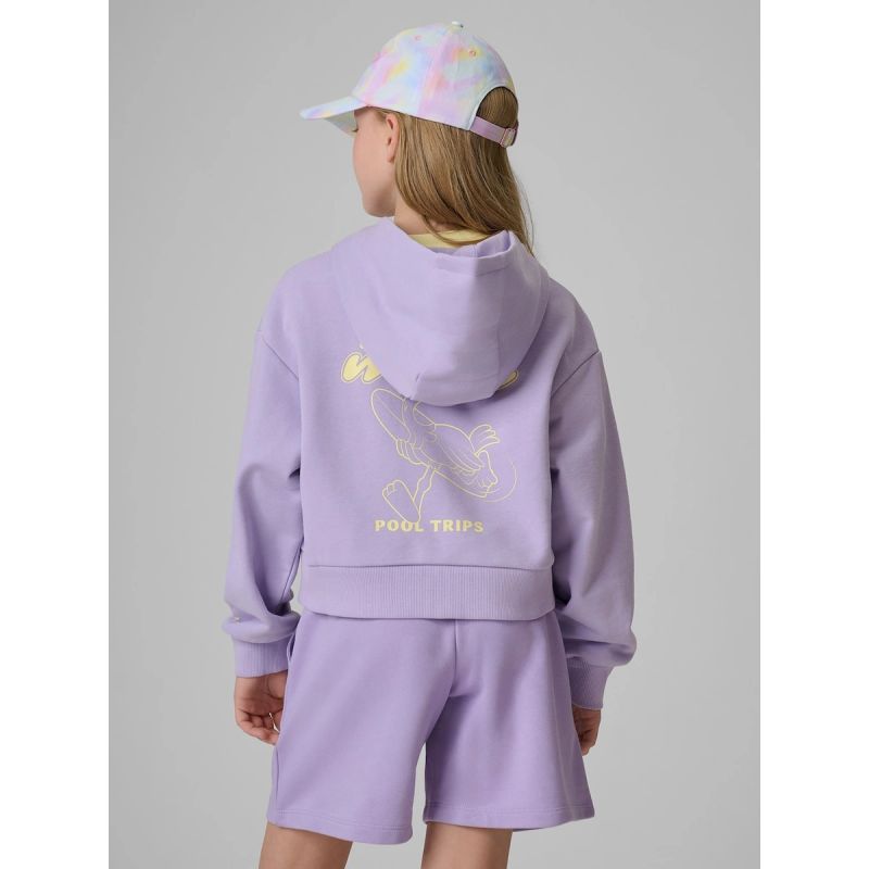 Girls' loose sweatshirt with hood 4F 4FJRSS26TSWSF2936-52S 4f