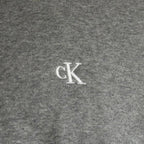 Calvin Klein Zip Fleece Hoodie Logo Tape Grey Heather - LZ04RE285G-P7E Calvin Klein