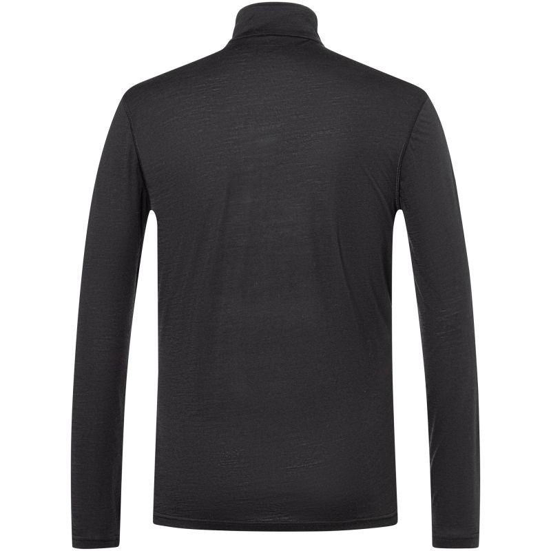 Men’s thermal longsleeve SUPER.NATURAL M SIERRA140 POCKET ZIP 1/4 black