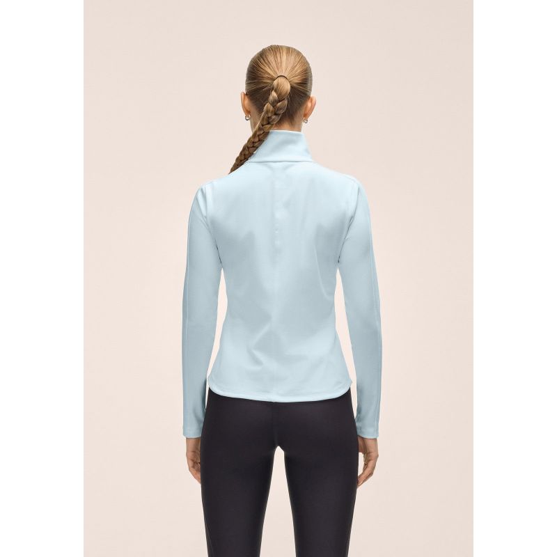 CASALL Women's Serene Half Zip Long Sleeve T-Shirt, Blue