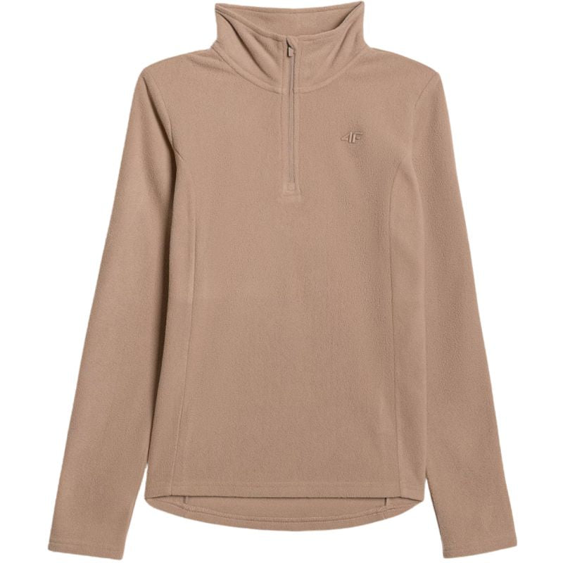 Women's fleece sweatshirt 4F F069 light brown 4FWAW25UFLEF069 82S In preparation Your Sports Performance