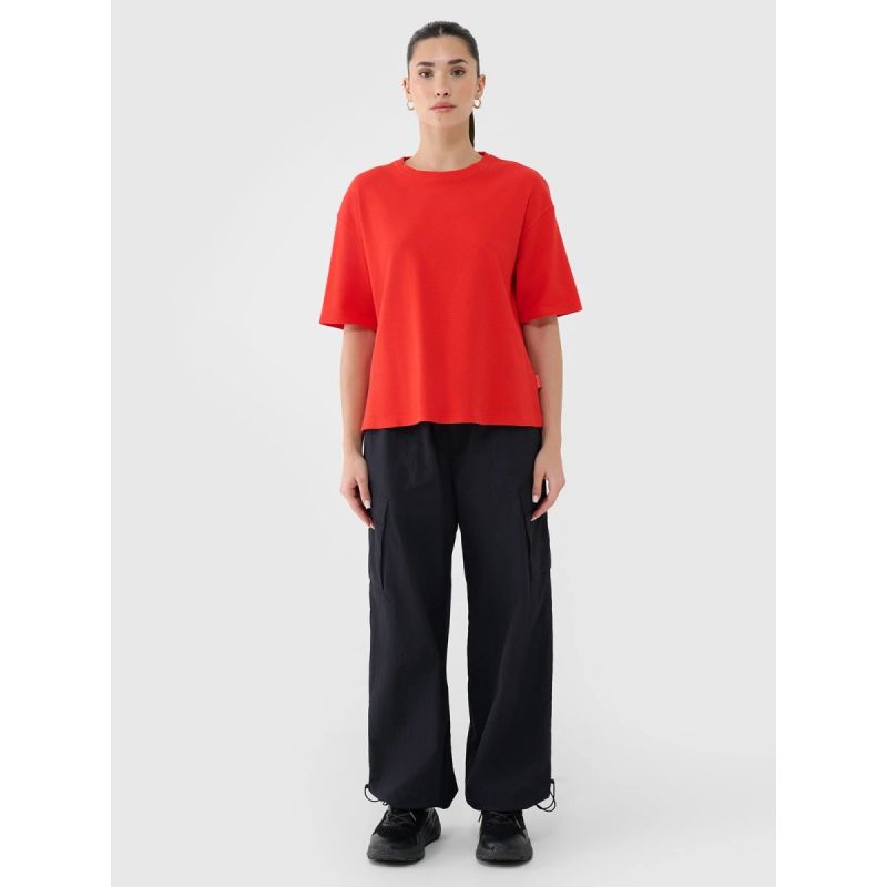 Women's regular waffle knit T-shirt 4F 4FRSS25TTSHF2651-62S 4f