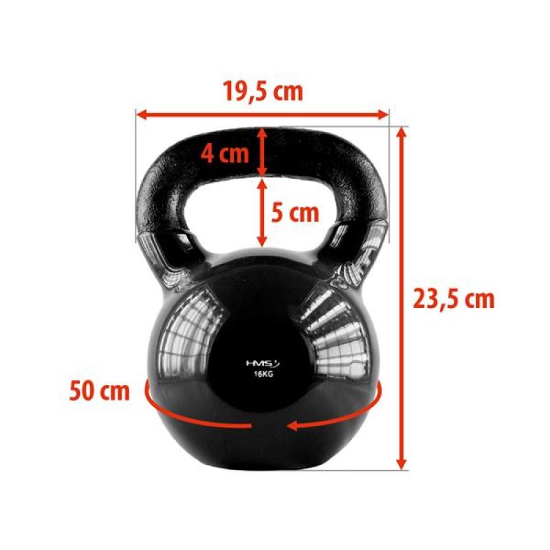 Kettlebell cast iron Black HMS KNV16 Accessories/Training equipment Your Sports Performance