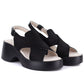 Women's leather sandals on a black platform S.Barski 7005 S.Barski