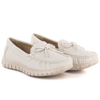 Women's cream moccasin shoes Sergio Leone MK093 LEONE