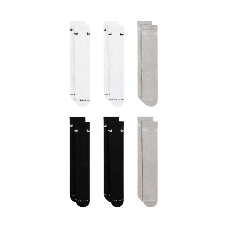 Nike Everyday Elevated Socks 6 Pairs White, Black, Gray HQ8021 903