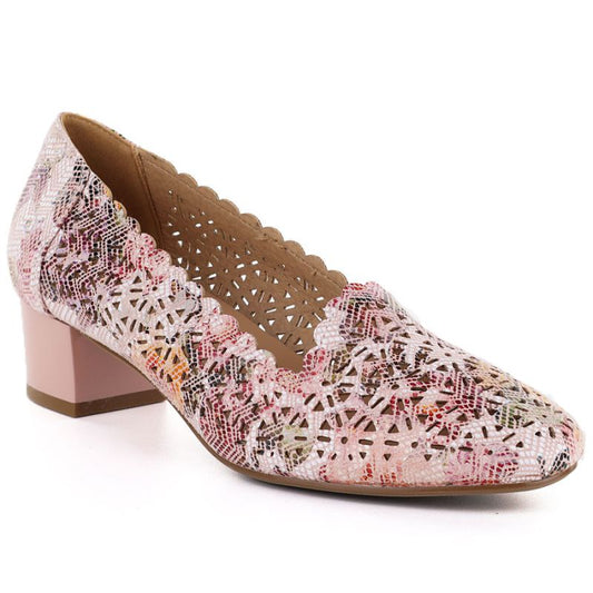 Women's openwork high-heeled shoes, multicolor Potocki 26-12393 Potocki