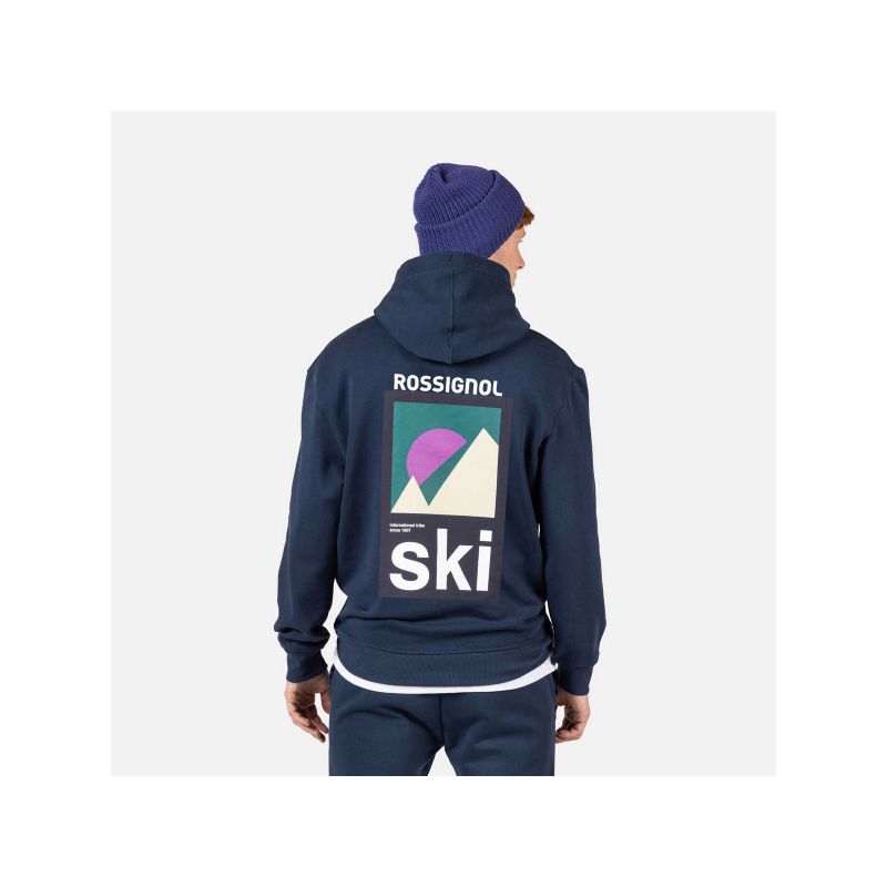 Men's sweatshirt ROSSIGNOL WATERFALL H RELAX SWEATSHIRT navy blue