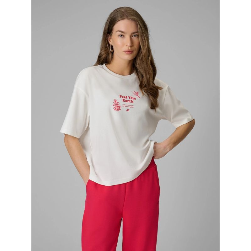 Women's regular printed T-shirt 4F 4FRSS26TTSHF3704-11S 4f