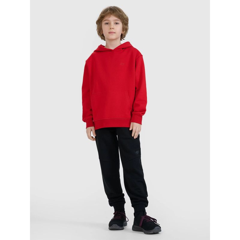 Boy's sweatshirt with hood, open, 4F 4FJWSS25TSWSM1852-62S *Kategoria tymczasowa Your Sports Performance