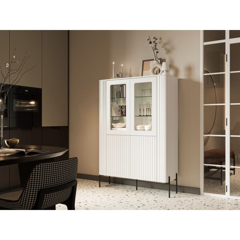 VERA display cabinet 110x40x160 white matt Bufety i witryny/Bufety i witryny na drewnianej podstawie Your Sports Performance