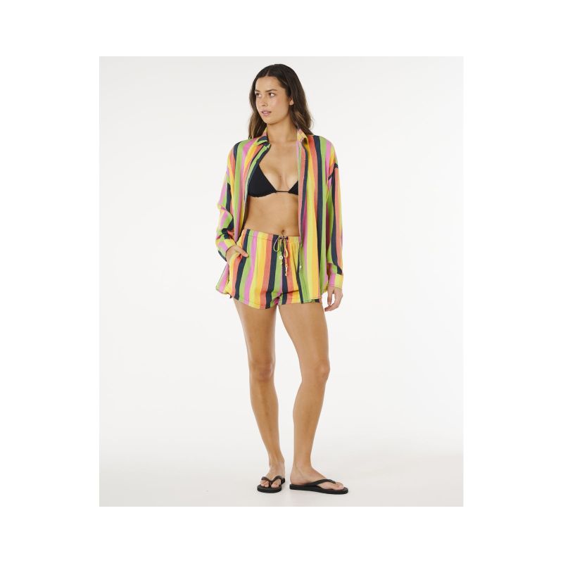 RIP CURL Neon Stripe Relaxed Shirt Multicolor
