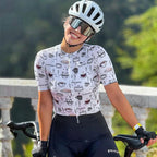 Rockbros 15110005003 Women's Short Sleeve Cycling Jersey S - White