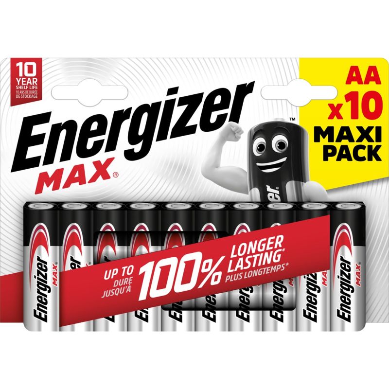 ENERGIZER BATTERIES MAX AA LR6 10 PIECES ECO Baterie, akumulatorki i ładowarki/Baterie Your Sports Performance