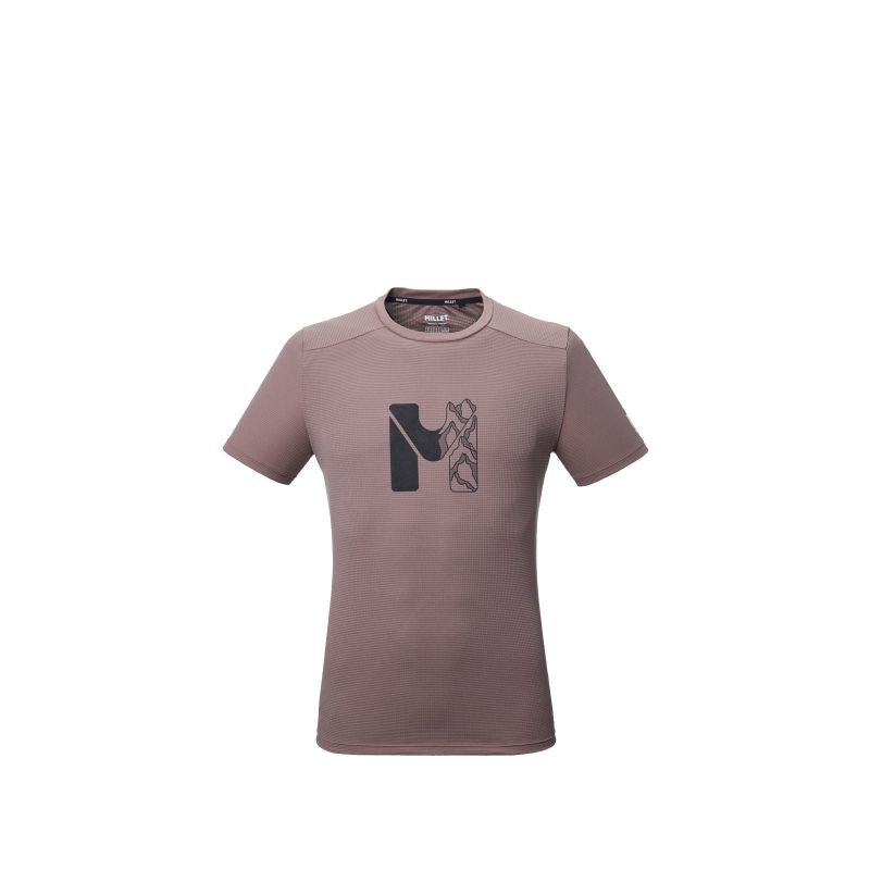MILLET Kamet Map Ts Ss M purple plum men's t-shirt