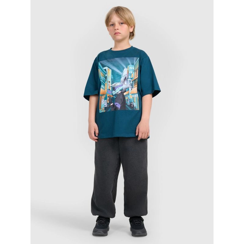 Boy's oversize printed T-shirt 4F 4FJRAW25TTSHM3061-46S *Kategoria tymczasowa Your Sports Performance