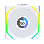 Lian Li LULI-100 UNI FAN SL LCD fan, ARGB, PWM, 3x, 120 mm, Wireless control via 2.4GHz controller, white Chłodzenie/Chłodzenie - wentylatory Your Sports Performance