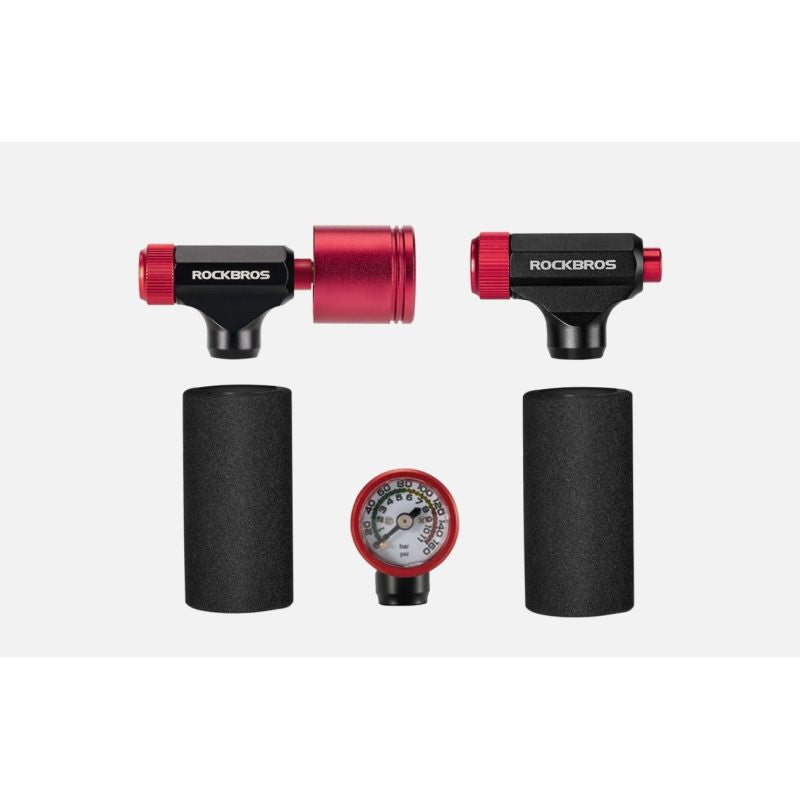 Rockbros mini CO2 pump with pressure gauge 42320016001 Rockbros/Akcesoria Rowerowe/Pompki Rowerowe Your Sports Performance