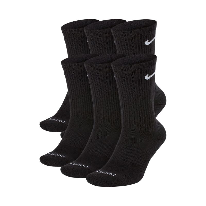 Nike Everyday Plus Cush Socks 6 Pairs Black SX6897 010 In preparation Nike