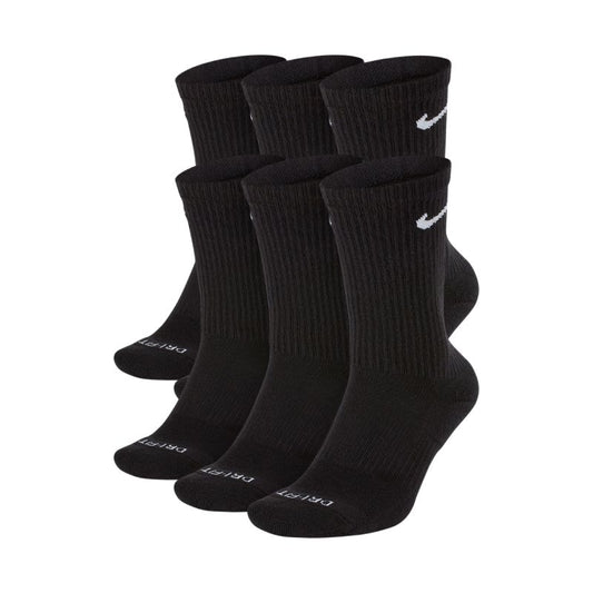 Nike Everyday Plus Cush Socks 6 Pairs Black SX6897 010 In preparation Nike
