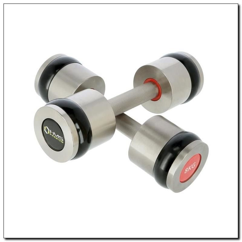 Chrome dumbbells 2x8 kg silicone elements HMS Premium HH08 In preparation Your Sports Performance