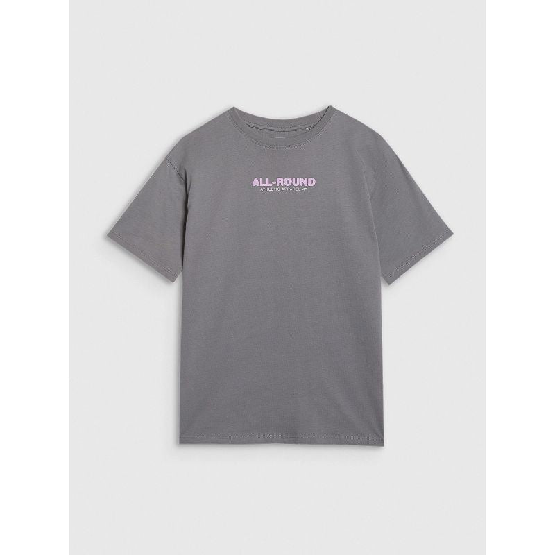 Oversized T-shirt with print for girls 4F 4FJWAW25TTSHF2387-23S 4f