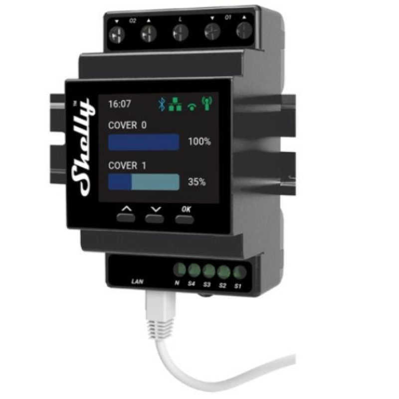 Shelly Pro Dual Cover / Shutter PM Power Relay Black Aparaty elektryczne/Aparatura instalacyjna Your Sports Performance